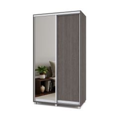 РОЛАНД Шкаф-купе с зеркалом Анкор темный (600*1300) Р632 в Лесном - lesnoy.mebel24.online | фото