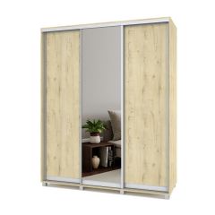 РОЛАНД Шкаф-купе с зеркалом Ирландский дуб (450*1800) Р482 в Лесном - lesnoy.mebel24.online | фото