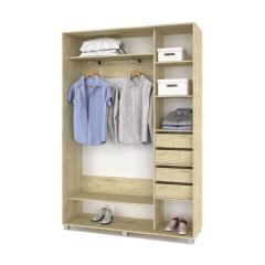 РОЛАНД Шкаф-купе с зеркалом Ирландский дуб (450*1800) Р482 в Лесном - lesnoy.mebel24.online | фото 4