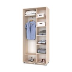 РОЛАНД Шкаф-купе с зеркалом Млечный дуб (450*1000) Р402 в Лесном - lesnoy.mebel24.online | фото 3