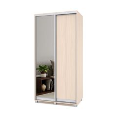 РОЛАНД Шкаф-купе с зеркалом Млечный дуб (450*1100) Р412 в Лесном - lesnoy.mebel24.online | фото 2