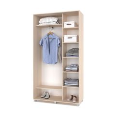 РОЛАНД Шкаф-купе с зеркалом Млечный дуб (450*1200) Р422 в Лесном - lesnoy.mebel24.online | фото 2