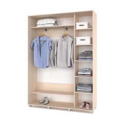 РОЛАНД Шкаф-купе с зеркалом Млечный дуб (450*1600) Р462 в Лесном - lesnoy.mebel24.online | фото 3