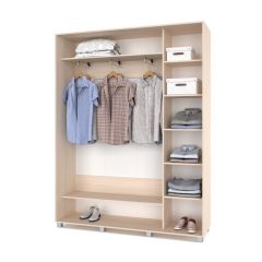 РОЛАНД Шкаф-купе с зеркалом Млечный дуб (450*1700) Р472 в Лесном - lesnoy.mebel24.online | фото 2
