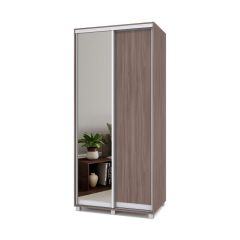 РОЛАНД Шкаф-купе с зеркалом Шимо темный (450*1000) Р402 в Лесном - lesnoy.mebel24.online | фото 2