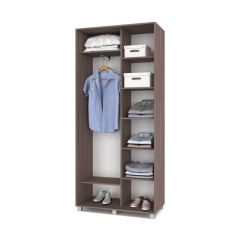 РОЛАНД Шкаф-купе с зеркалом Шимо темный (450*1000) Р402 в Лесном - lesnoy.mebel24.online | фото 3