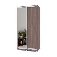 РОЛАНД Шкаф-купе с зеркалом Шимо темный (450*1100) Р412 в Лесном - lesnoy.mebel24.online | фото 2
