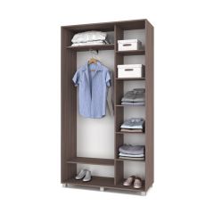 РОЛАНД Шкаф-купе с зеркалом Шимо темный (450*1200) Р422 в Лесном - lesnoy.mebel24.online | фото 3