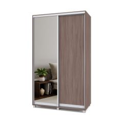 РОЛАНД Шкаф-купе с зеркалом Шимо темный (450*1300) Р432 в Лесном - lesnoy.mebel24.online | фото 2
