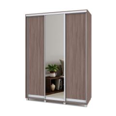 РОЛАНД Шкаф-купе с зеркалом Шимо темный (450*1600) Р462 в Лесном - lesnoy.mebel24.online | фото 2