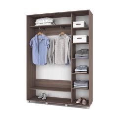 РОЛАНД Шкаф-купе с зеркалом Шимо темный (450*1600) Р462 в Лесном - lesnoy.mebel24.online | фото 3