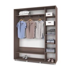 РОЛАНД Шкаф-купе с зеркалом Шимо темный (450*1800) Р482 в Лесном - lesnoy.mebel24.online | фото 2