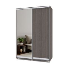 РОЛАНД Шкаф-купе зеркалом Анкор темный (600*1500) Р652 в Лесном - lesnoy.mebel24.online | фото