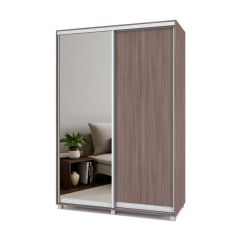 РОЛАНД Шкаф-купе с зеркалом Шимо темный (600*1500) Р652 в Лесном - lesnoy.mebel24.online | фото