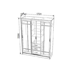Шкаф-купе ШКП 1 (Венге/Ясень Анкор светлый) в Лесном - lesnoy.mebel24.online | фото 3