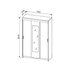 Шкаф-купе ШКП 2 (Венге/Ясень Анкор светлый) в Лесном - lesnoy.mebel24.online | фото 4