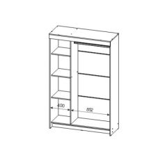Шкаф-купе ШКП 2 (Венге/Ясень Анкор светлый) в Лесном - lesnoy.mebel24.online | фото 3