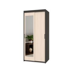 ТОМАС Шкаф-купе с зеркалом Венге/Млечный дуб Т22 в Лесном - lesnoy.mebel24.online | фото