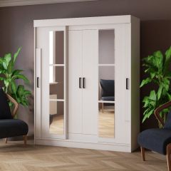 Шкаф-купе ТВИСТ Белый в Лесном - lesnoy.mebel24.online | фото
