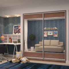 Шкаф-купе Юлия 2200 ЛДСП/Зеркало/ЛДСП (ЛДСП 1 кат.) в Лесном - lesnoy.mebel24.online | фото 8