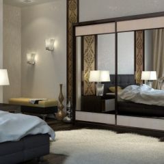Шкаф-купе Юлия 2400 ЛДСП/Зеркало/ЛДСП (ЛДСП 1 кат.) в Лесном - lesnoy.mebel24.online | фото