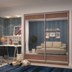 Шкаф-купе Юлия 2400 ЛДСП/Зеркало/ЛДСП (ЛДСП 1 кат.) в Лесном - lesnoy.mebel24.online | фото 8