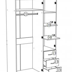 Шкаф Лофт 3-х створчатый в Лесном - lesnoy.mebel24.online | фото 6