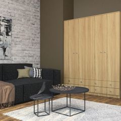 Шкаф Нина (М6) Дуб Сонома в Лесном - lesnoy.mebel24.online | фото