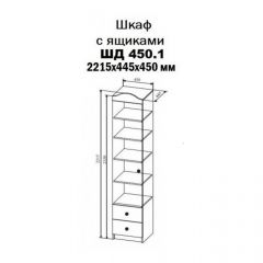 KI-KI ШД450.1 Шкаф (белый/белое дерево) в Лесном - lesnoy.mebel24.online | фото 2