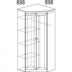 Шкаф угловой №606 "Инна" (угол 898*898) Денвер светлый в Лесном - lesnoy.mebel24.online | фото