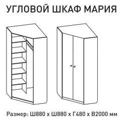 Шкаф угловой Мария 880*880 (ЛДСП 1 кат.) в Лесном - lesnoy.mebel24.online | фото 2