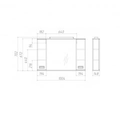 Шкаф-зеркало Cube 100 Эл. Домино (DC5013HZ) в Лесном - lesnoy.mebel24.online | фото 2