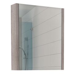 Шкаф-зеркало Quadro 60 Дуб серый левый/правый Домино (DQ1702HZ) в Лесном - lesnoy.mebel24.online | фото 1