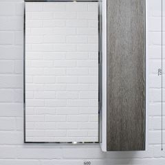 Шкаф-зеркало Uno 60 Дуб серый левый/правый Домино (DU1503HZ) в Лесном - lesnoy.mebel24.online | фото 7