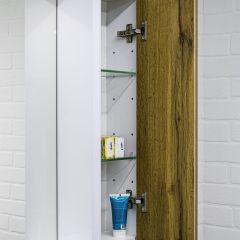 Шкаф-зеркало Uno 60 Дуб ВОТАН правый Домино (DU1512HZ) в Лесном - lesnoy.mebel24.online | фото 7