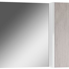 Шкаф-зеркало Uno 80 Дуб серый левый/правый Домино (DU1504HZ) в Лесном - lesnoy.mebel24.online | фото 1
