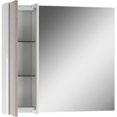 Шкаф-зеркало Uno 80 Дуб серый левый/правый Домино (DU1504HZ) в Лесном - lesnoy.mebel24.online | фото 4