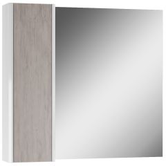 Шкаф-зеркало Uno 80 Дуб серый левый/правый Домино (DU1504HZ) в Лесном - lesnoy.mebel24.online | фото 6