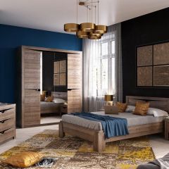 СОРЕНТО МС Спальный гарнитур (Дуб стирлинг) в Лесном - lesnoy.mebel24.online | фото