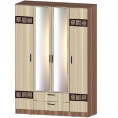 КОСТА-РИКА Шкаф 4-х створчатый (шимо темный/шимо светлый) в Лесном - lesnoy.mebel24.online | фото