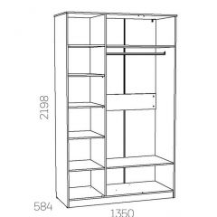 НМ 040.33 Х Шкаф для одежды "Оливия" в Лесном - lesnoy.mebel24.online | фото 3