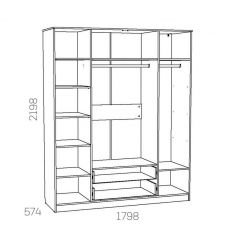 НМ 011.84 Х Шкаф комбинированный "Оливия" в Лесном - lesnoy.mebel24.online | фото 3