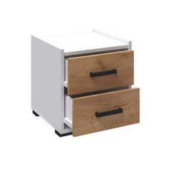 Спальня Соната Тумба прикроватная (Белый/Дуб Крафт Золотой) в Лесном - lesnoy.mebel24.online | фото 2