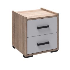 Спальня Соната Тумба прикроватная (дуб сонома/белый) в Лесном - lesnoy.mebel24.online | фото