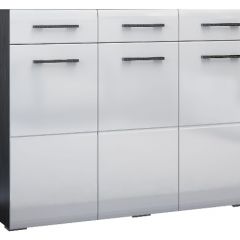 Спальный гарнитур Ненси (Венге/Белый глянец) в Лесном - lesnoy.mebel24.online | фото 8