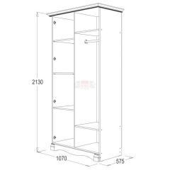 Спальный гарнитур Ольга-1Н (модульная) в Лесном - lesnoy.mebel24.online | фото 3