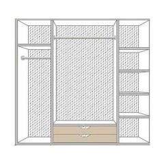Спальный гарнитур Роза (модульная) беж в Лесном - lesnoy.mebel24.online | фото 6