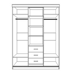Спальный гарнитур Юнона (вариант-2) в Лесном - lesnoy.mebel24.online | фото 5