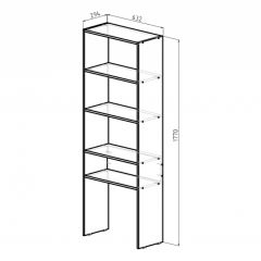 Стеллаж Элемент-1 (белый) в Лесном - lesnoy.mebel24.online | фото 2