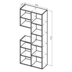 Стеллаж Элемент-2 (белый) в Лесном - lesnoy.mebel24.online | фото 6